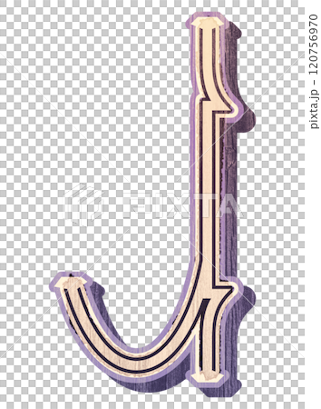 Out of color letter. Decorative vintage font. Out of color letter. Decorative vintage font. 120756970