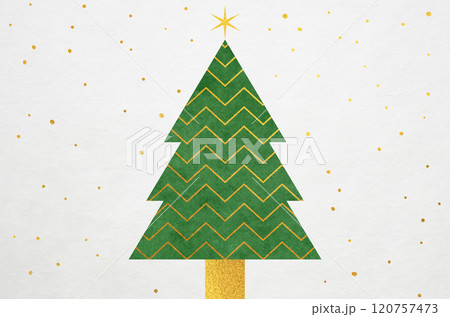 和モダンクリスマス_和紙の背景にクリスマスツリーイラスト 和モダンクリスマス_和紙の背景にクリスマスツリーイラスト 120757473