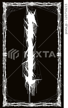 Death metal font. Brutal style lettering. 120758215