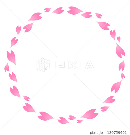 桜の花びら 円フレーム 桜の花びら 円フレーム 120759491