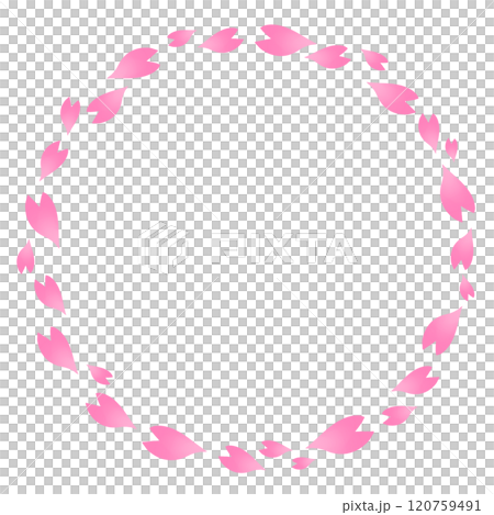 桜の花びら 円フレーム 桜の花びら 円フレーム 120759491