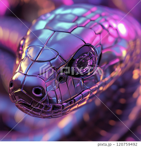 サイバーパンク調の巳年の蛇 AI画像 サイバーパンク調の巳年の蛇 AI画像 120759492