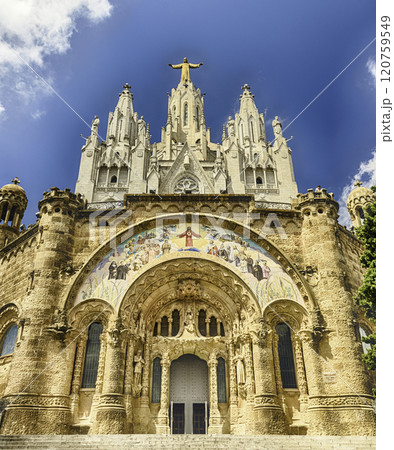 Church of the Sacred Heart, Tibidabo mountain, Barcelona, Catalonia, Spain Church of the Sacred Heart, Tibidabo mountain, Barcelona, Catalonia, Spain 120759549