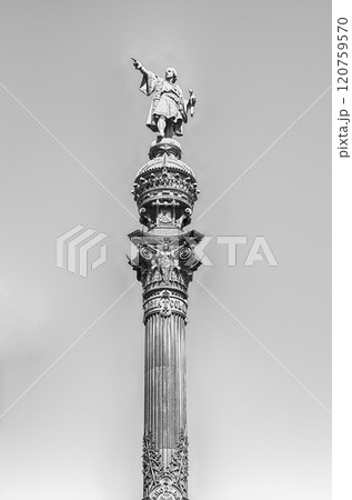 Columbus monument in Barcelona, Catalonia, Spain 120759570