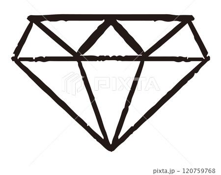 ペンで描いた風宝石の線画 ペンで描いた風宝石の線画 120759768