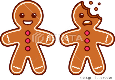 Gingerbread man cookie bite 120759956