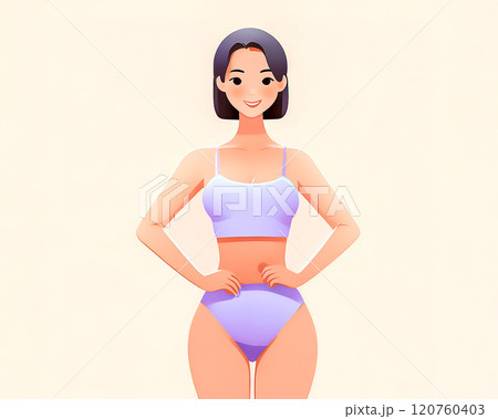 健康的な女性のイメージイラスト素材 120760403