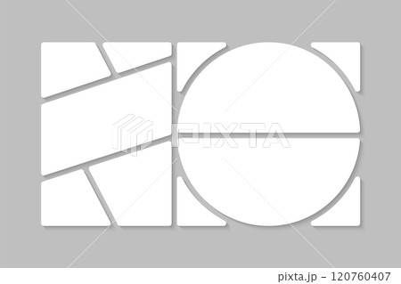 Template collage of seven frames, images, photo 120760407