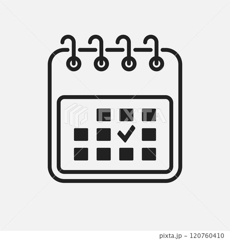 Icon page calendar - done, yes, success, check Icon page calendar - done, yes, success, check 120760410