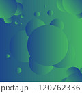 Abstract geometric background with bubble shapes on fluid gradient Shiny design template 120762336