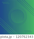 Abstract blue and green gradient geometric shape circle background. Modern futuristic background. Can be use for landing page, magazines, any brandings, banners, headers, presentations, and wallpaper 120762343