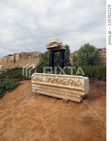 Caesarea national park on the Mediterranean coastline, Israel. Caesarea national park on the Mediterranean coastline, Israel. 120762529