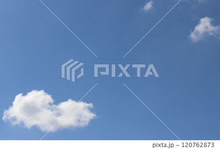 View of beautiful blue sky with white clouds. 120762873
