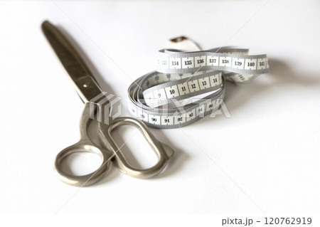 Set of sewing accessories for tailoring. Concept design and repair of clothes. 120762919