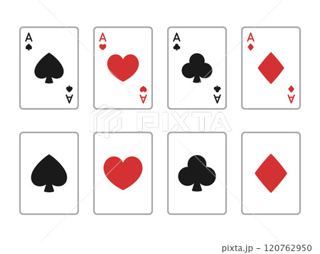 かわいいトランプのカードのイラスト 120762950