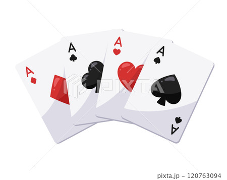 かわいいトランプのカードのイラスト 120763094