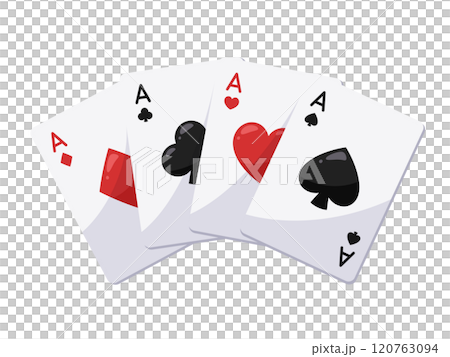 かわいいトランプのカードのイラスト 120763094