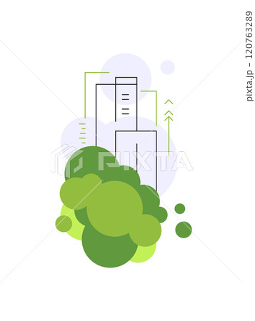 Multi-storey building. Urbanistic project. Construction and architecture. Green city 120763289