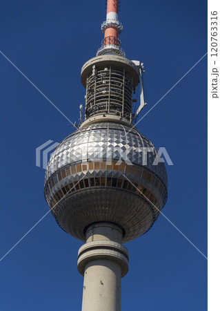 Fernsehturm television tower in central Berlin, Germany 120763316
