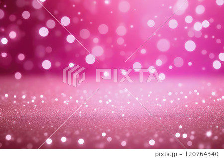 Beautiful luxury gold bokeh on defocused dark pink background. 120764340