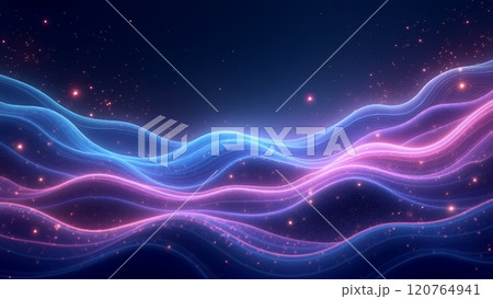 赤と青の波状のテクスチャ素材 赤と青の波状のテクスチャ素材 120764941