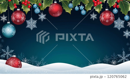 illustration of decorative christmas tree balls for tradition celebrations. 120765062