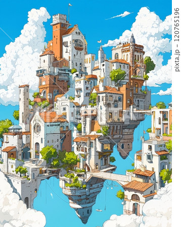 City above the clouds 120765196