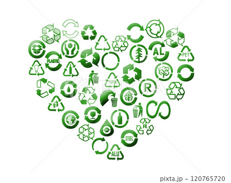 Recycle heart Recycle heart 120765720