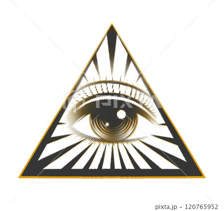 Halftone all seeing eye Halftone all seeing eye 120765952