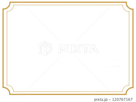 Blank Certificate Frame with Golden Border Blank Certificate Frame with Golden Border 120767167