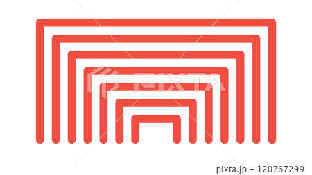 Square shape linear geometric composition Square shape linear geometric composition 120767299