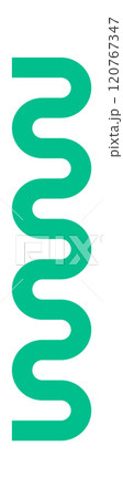 Wavy curved line abstract zigzag Wavy curved line abstract zigzag 120767347