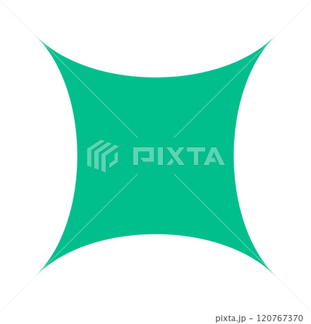 Square elongated corners geometric element Square elongated corners geometric element 120767370