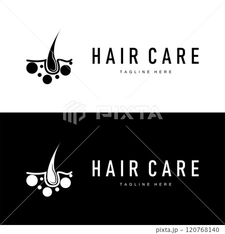 Hair care logo design simple hair skin care silhouette illustration vector template Hair care logo design simple hair skin care silhouette illustration vector template 120768140