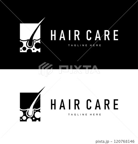 Hair care logo design simple hair skin care silhouette illustration vector template Hair care logo design simple hair skin care silhouette illustration vector template 120768146