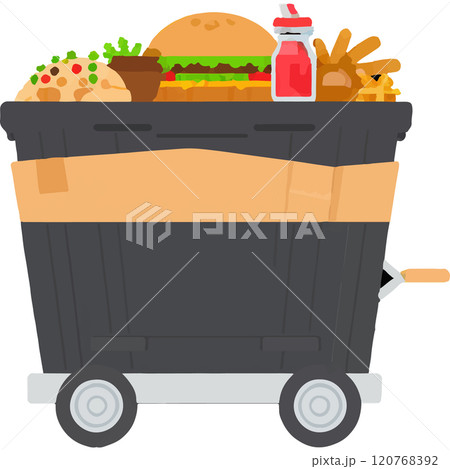 Dumpster Garbage Waste Scrap Arrangement 120768392