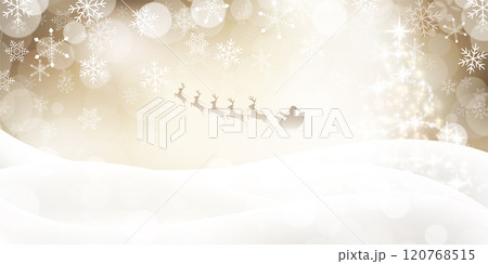 雪　クリスマス　冬　光　背景	 120768515