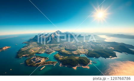 sunset over the sea 120768786