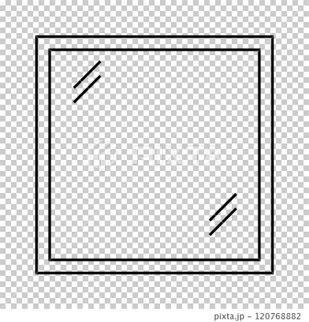 鏡のアイコン 四角形 120768882