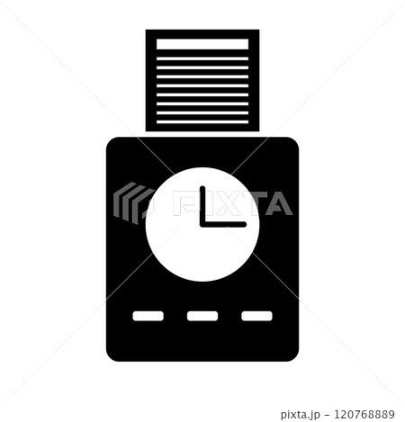 タイムカードのシルエット タイムカードのシルエット 120768889