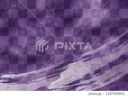 紫色格子柄とかすれ 紫色格子柄とかすれ 120768991