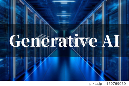 AI 開発 には 大量 の 計算資源 が 必要 【 GPU サーバー ルーム の イメージ 】 120769080