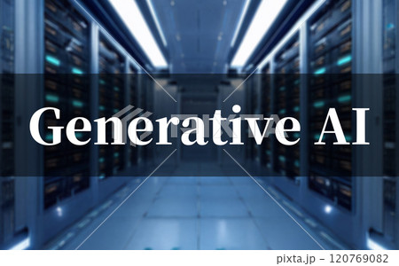 AI 開発 には 大量 の 計算資源 が 必要 【 GPU サーバー ルーム の イメージ 】 120769082