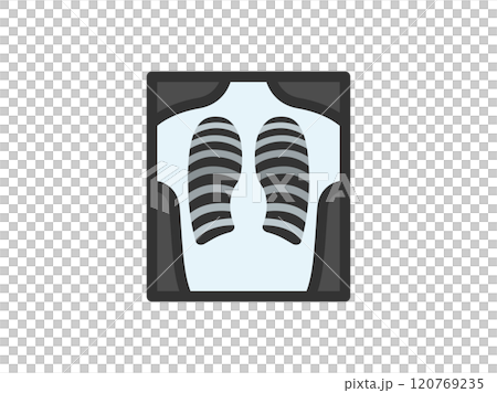Illustration of X-ray icon (color) 120769235
