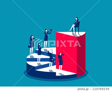 Leadership and challenge. Business financial occupation vector flat style 120769339
