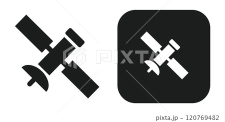 人工衛星やGPSを表すアイコン 人工衛星やGPSを表すアイコン 120769482