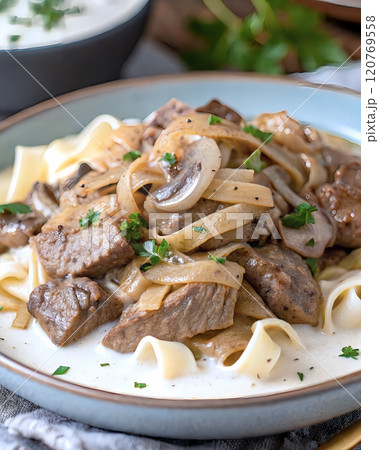 ママの作るビーフストロガノフ 120769558