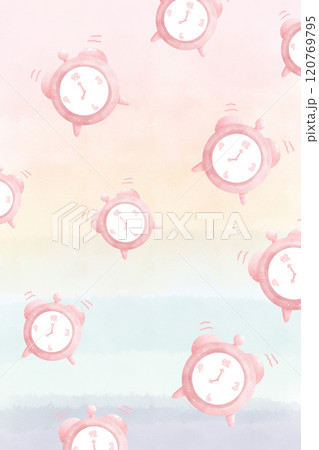 vintage alarm clock on brown background vintage alarm clock on brown background 120769795