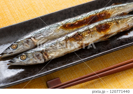 秋刀魚の塩焼き 秋刀魚の塩焼き 120771440