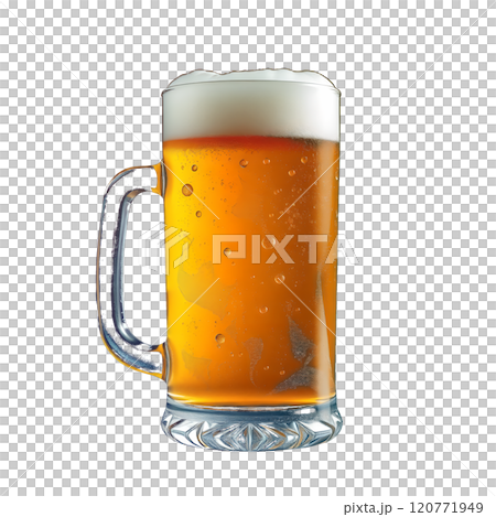 泡のついたビールのイメージイラスト 120771949